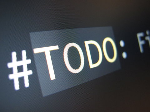 A terminal showing the text '#TODO: Fi...'.