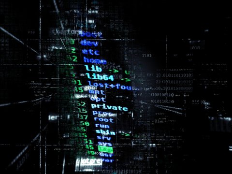 A stylised close up of a computer screen with data, focused on the word 'private'